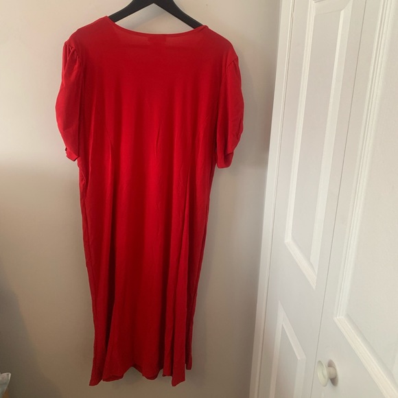 NWOT / Kim & Co. / Red / Stretch / Midi Dress - Picture 11 of 12